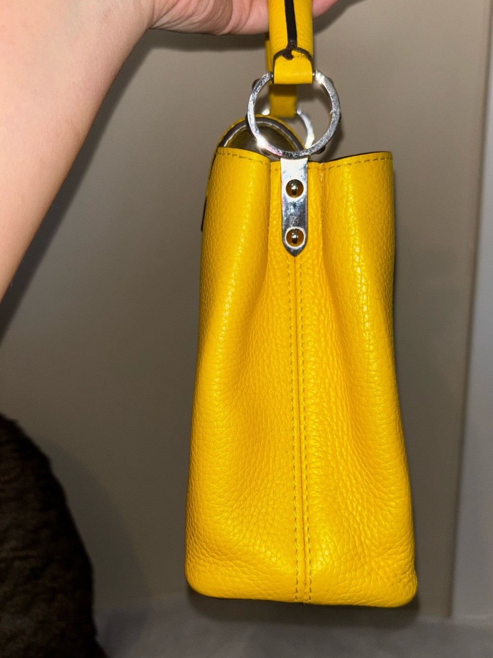Louis Vuitton Bright Yellow Capucines Top Handle Satchel - Picture 13 of 16
